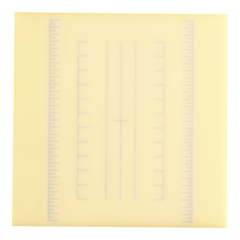 調理用積層式目盛り入りまな板　正方形 M　イエロー 1袋（ご注文単位1袋）【直送品】