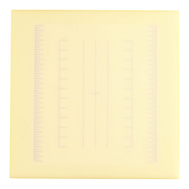 調理用積層式目盛り入りまな板　正方形 L　イエロー 1袋（ご注文単位1袋）【直送品】