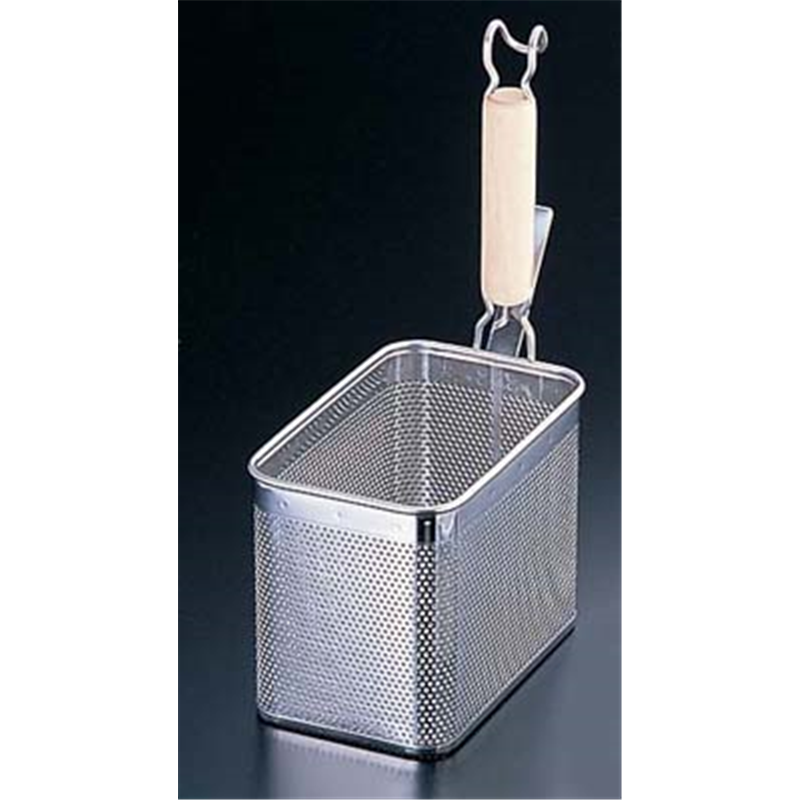 UK18-8木柄パンチング角てぼ　縦型 L 1袋（ご注文単位1袋）【直送品】