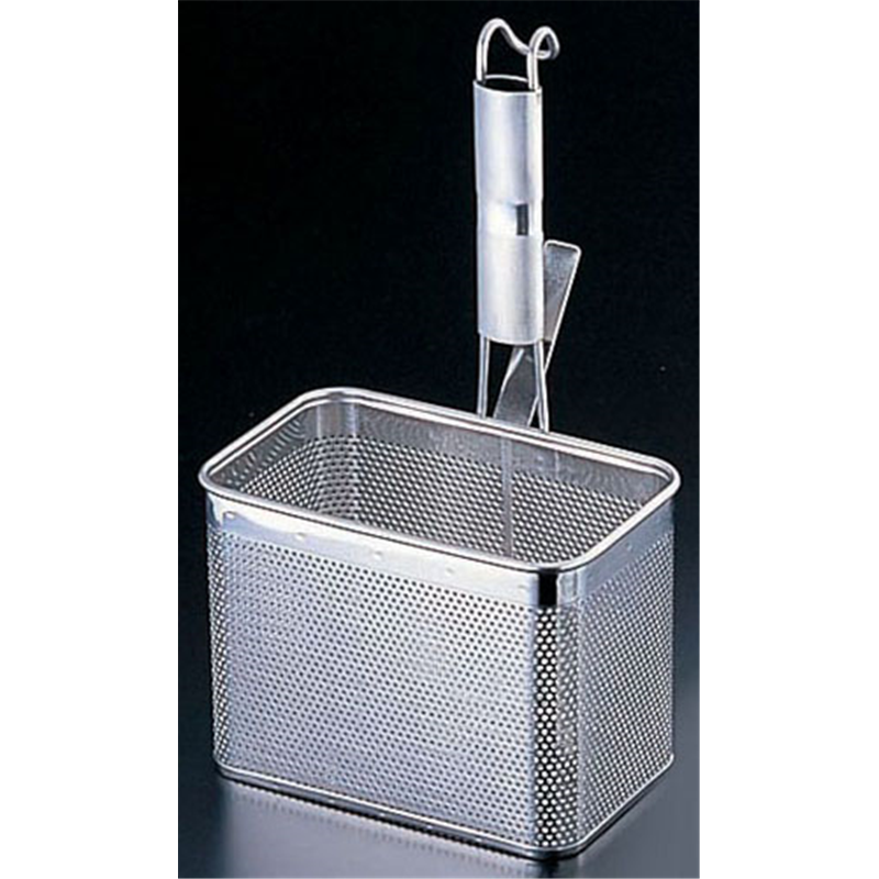 UK18-8パイプ柄パンチング角てぼ横型 L 1袋（ご注文単位1袋）【直送品】