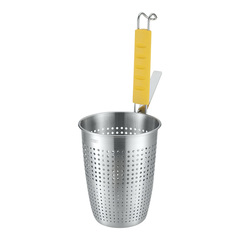 18-8シリコンカラーハンドル付てぼ　L イエロー 1個（ご注文単位1個）【直送品】