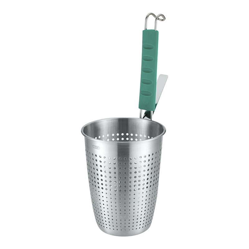 18-8シリコンカラーハンドル付てぼ　L グリーン 1個（ご注文単位1個）【直送品】