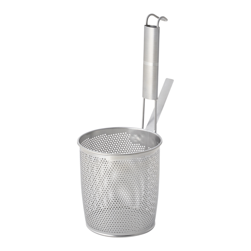 エコクリーンパイプ柄パンチング底平煮ざる S　UK18-8 1袋（ご注文単位1袋）【直送品】