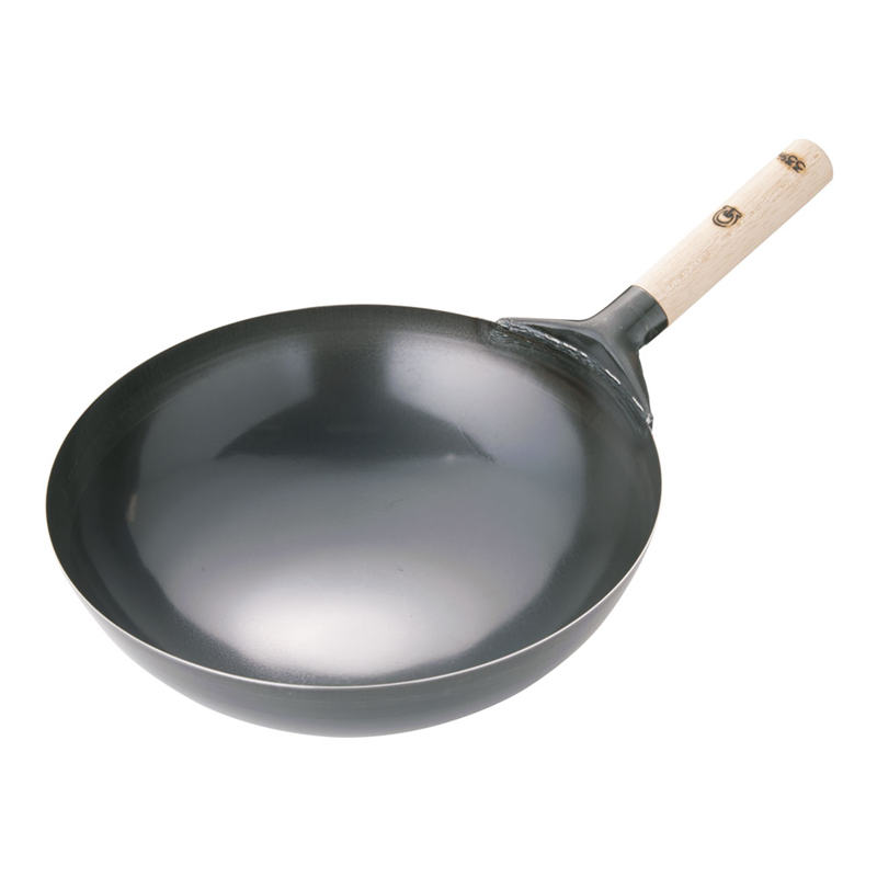 SA鉄プレス木柄北京鍋 33cm 1袋(ご注文単位1袋)【直送品】
