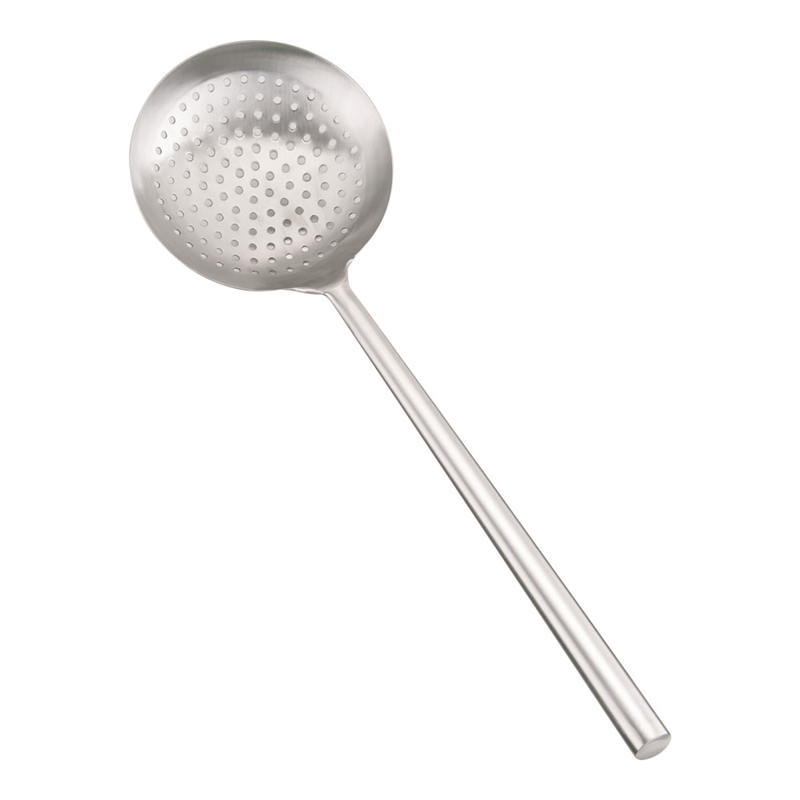 ステンレスパイプ柄ワンピース穴明中華お玉 大 1袋(ご注文単位1袋)【直送品】