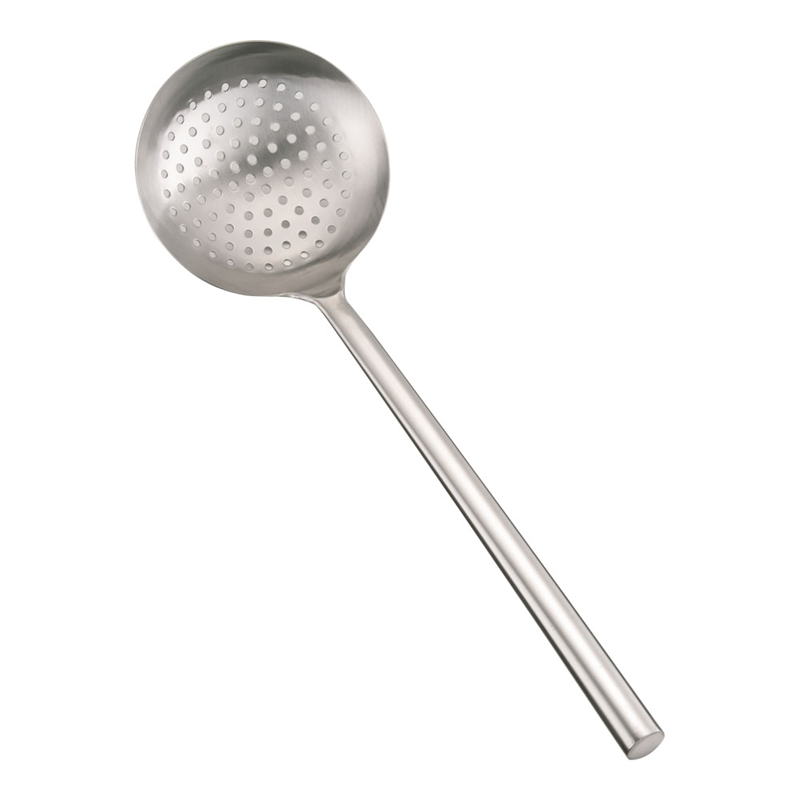 ステンレスパイプ柄ワンピース穴明中華お玉 中 1袋(ご注文単位1袋)【直送品】