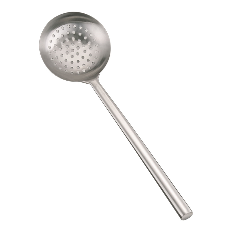 ステンレスパイプ柄ワンピース穴明中華お玉 小 1袋(ご注文単位1袋)【直送品】