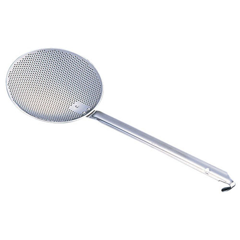 UK18-8パンチング丸カス揚 (板ハンドル) 17cm 1袋(ご注文単位1袋)【直送品】