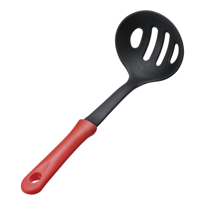 ミニキッチン ナイロン穴明きお玉 赤 1袋(ご注文単位1袋)【直送品】