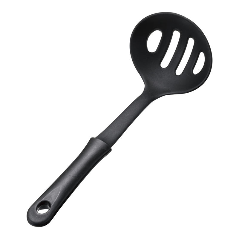 ミニキッチン ナイロン穴明きお玉 黒 1袋(ご注文単位1袋)【直送品】