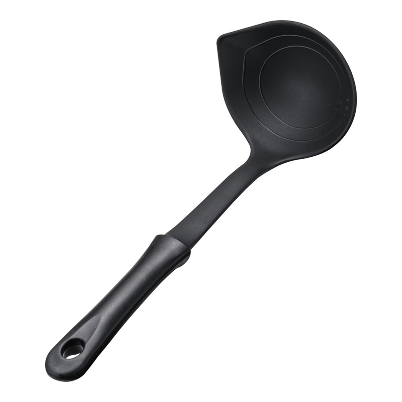 ミニキッチン　ナイロン計量レードル 黒 1袋（ご注文単位1袋）【直送品】