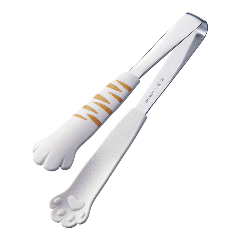 卓上トング きゃっちだにゃん とら 白 1袋(ご注文単位1袋)【直送品】