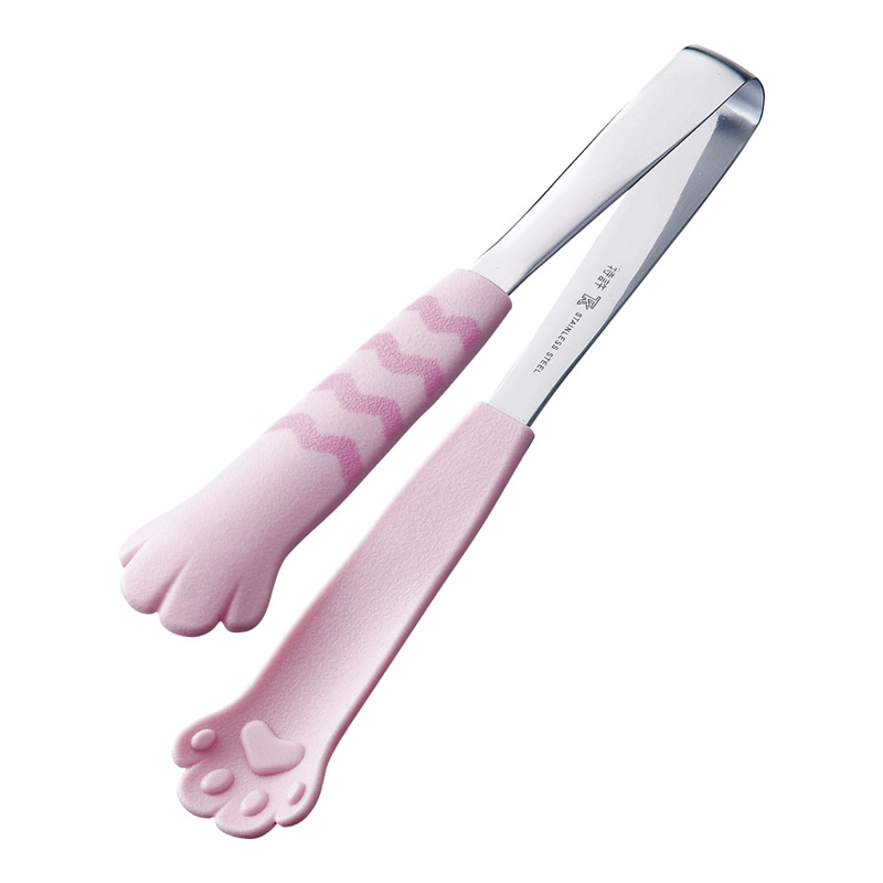 卓上トング きゃっちだにゃん しま 桃 1袋(ご注文単位1袋)【直送品】