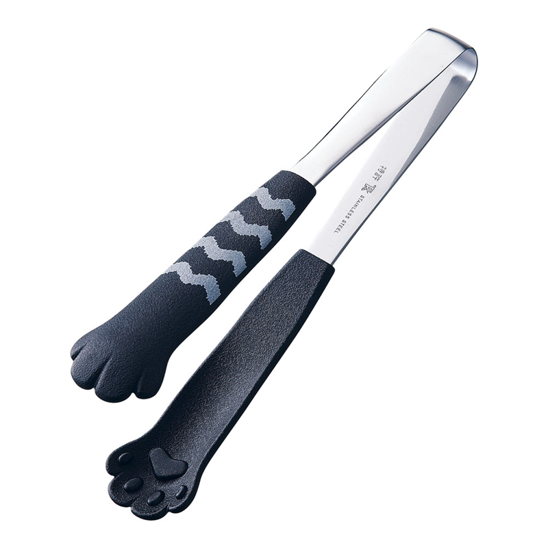 卓上トング　きゃっちだにゃん しま　黒 1袋（ご注文単位1袋）【直送品】