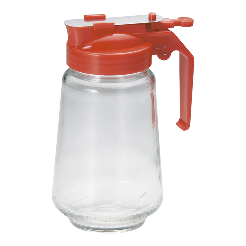 ガラス製 焼肉タレ入 350cc 赤 1個(ご注文単位1個)【直送品】