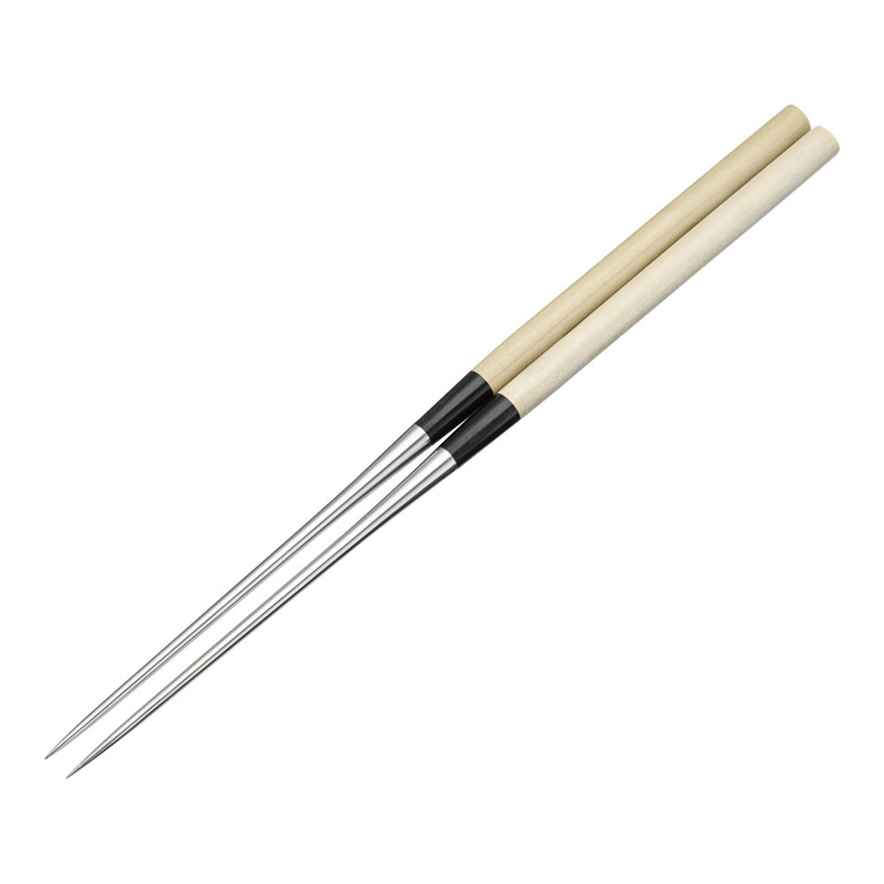 本焼ステンレス朴柄盛箸 135mm 1袋（ご注文単位1袋）【直送品】