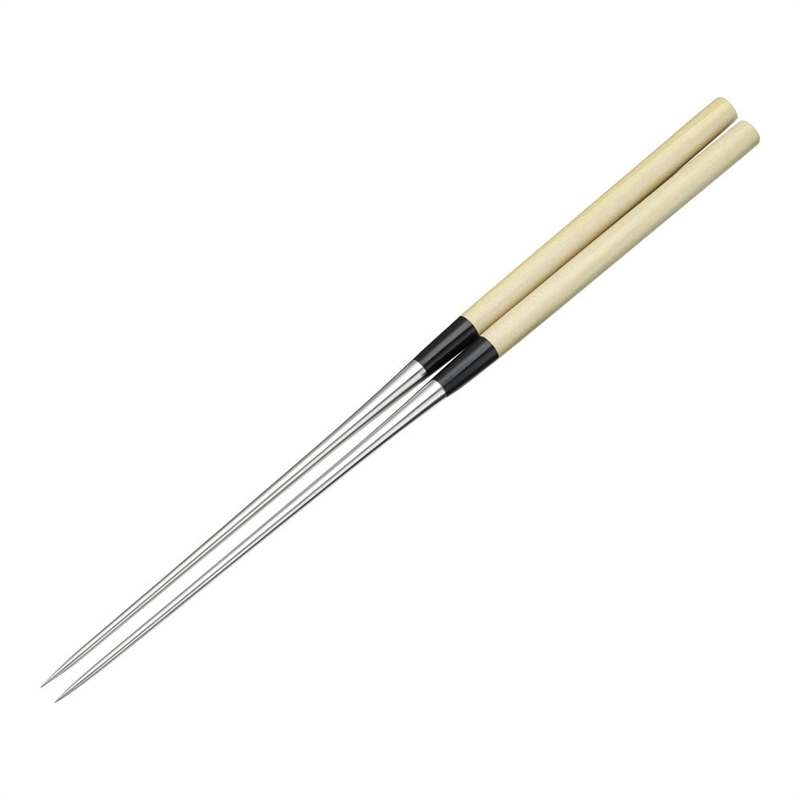 本焼ステンレス朴柄盛箸 165mm 1袋（ご注文単位1袋）【直送品】