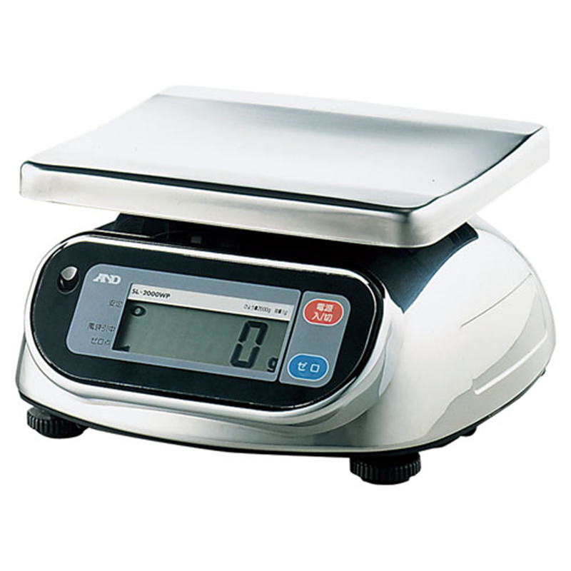 A&D防水・防塵デジタル秤 2kg SL-2000WP 1箱(ご注文単位1箱)【直送品】