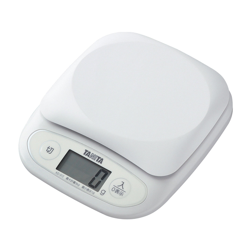タニタ　デジタルクッキングスケール KD-312　ホワイト 1箱（ご注文単位1箱）【直送品】