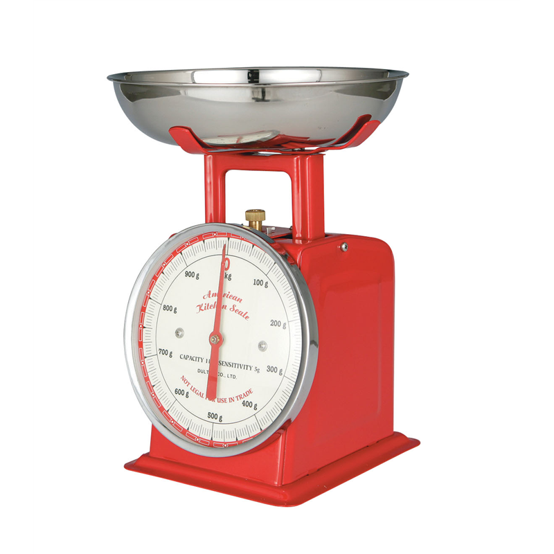 アメリカンキッチンスケール100-061 1kg　レッド 1箱（ご注文単位1箱）【直送品】