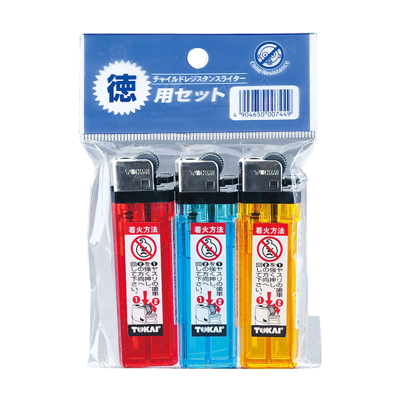 東海 ヤスリ式ライター CR ML-17 3本パック 1袋（ご注文単位300袋