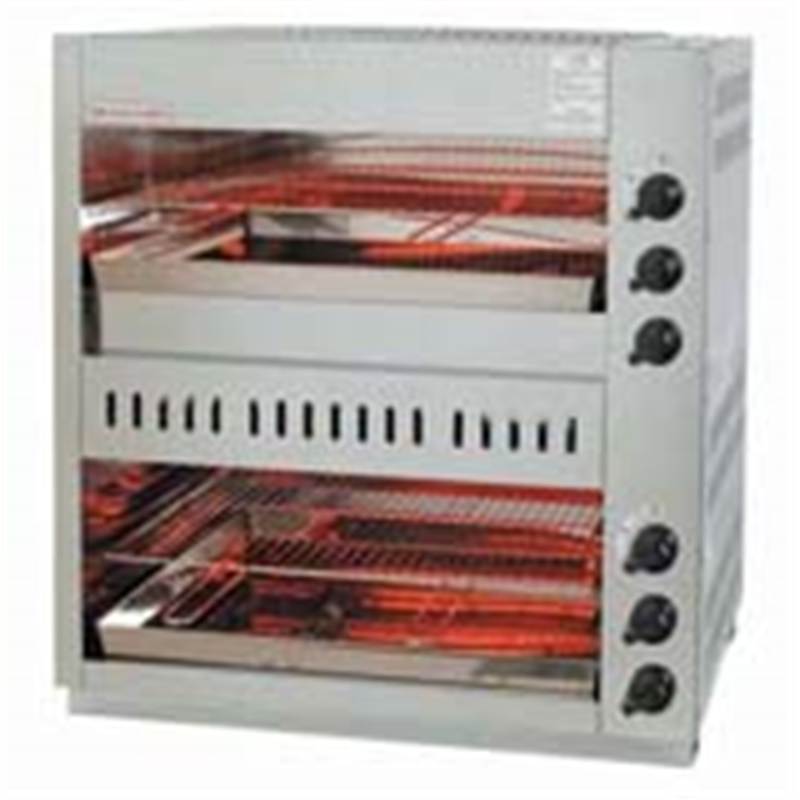 ガス赤外線上火式グリラーダブルタイプ AS-88EX　13A 1箱（ご注文単位1箱）【直送品】