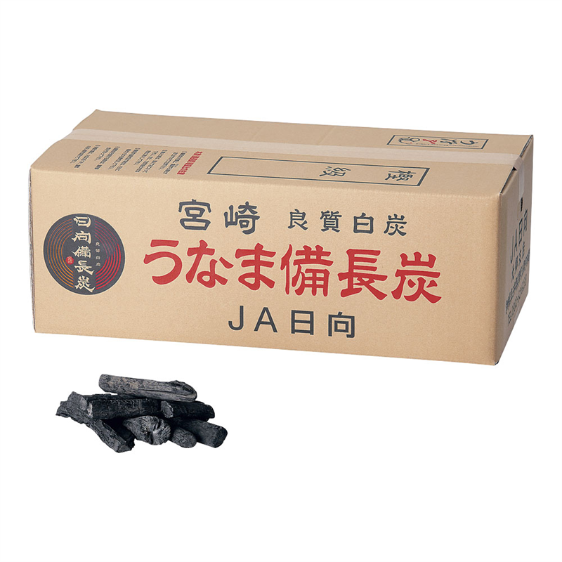 白炭　うなま（宮崎）　備長炭　丸割混合 2級並　12kg 1箱（ご注文単位1箱）【直送品】