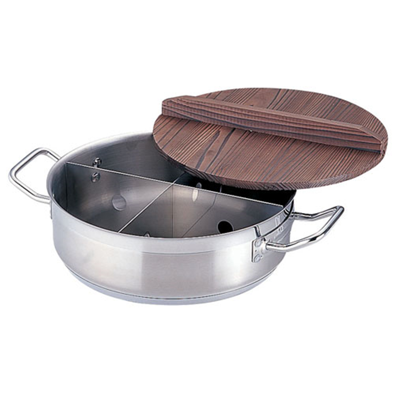 21-0　TKGプロ　電磁用丸型おでん鍋 （木蓋付）　小 1箱（ご注文単位1箱）【直送品】