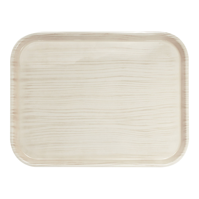 ウッドグレイン ノンスリップトレー M ホワイト 1袋(ご注文単位1袋)【直送品】