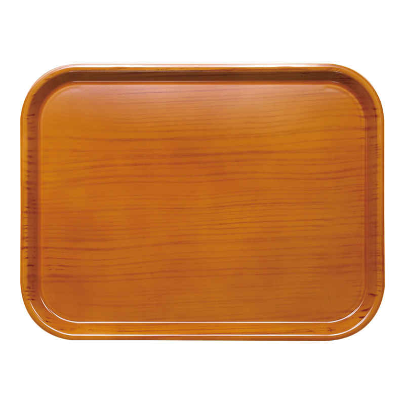 ウッドグレイン ノンスリップトレー M チーク 1袋(ご注文単位1袋)【直送品】