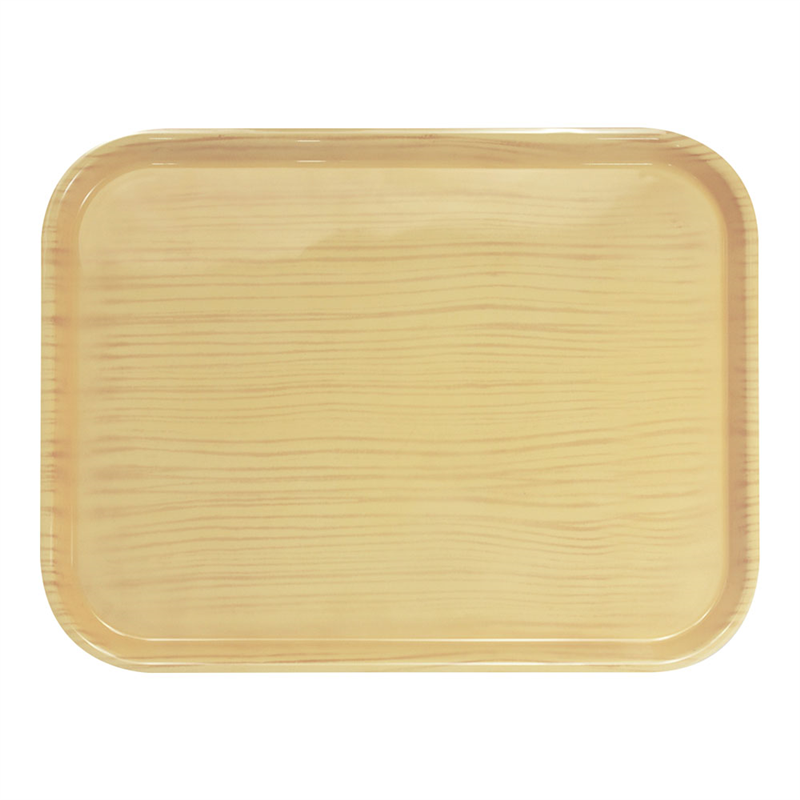 ウッドグレイン ノンスリップトレー L ナチュラル 1袋(ご注文単位1袋)【直送品】