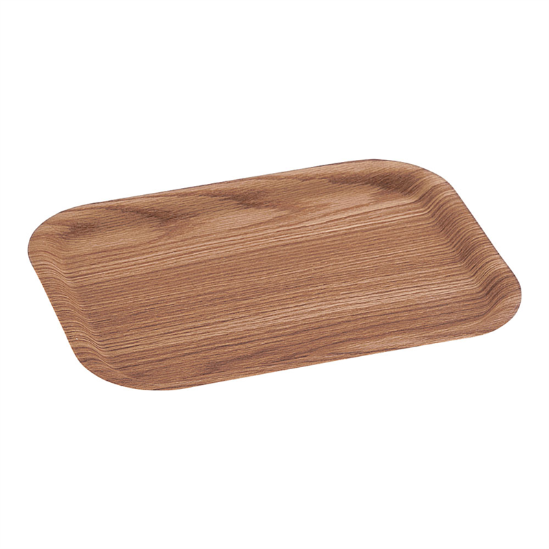 木目樹脂カフェトレイ　ナチュラル 中 1袋（ご注文単位1袋）【直送品】