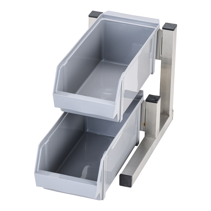 TKG　18-8スマート　オーガナイザー 2段1列（2ヶ入）　グレー 1個（ご注文単位1個）【直送品】