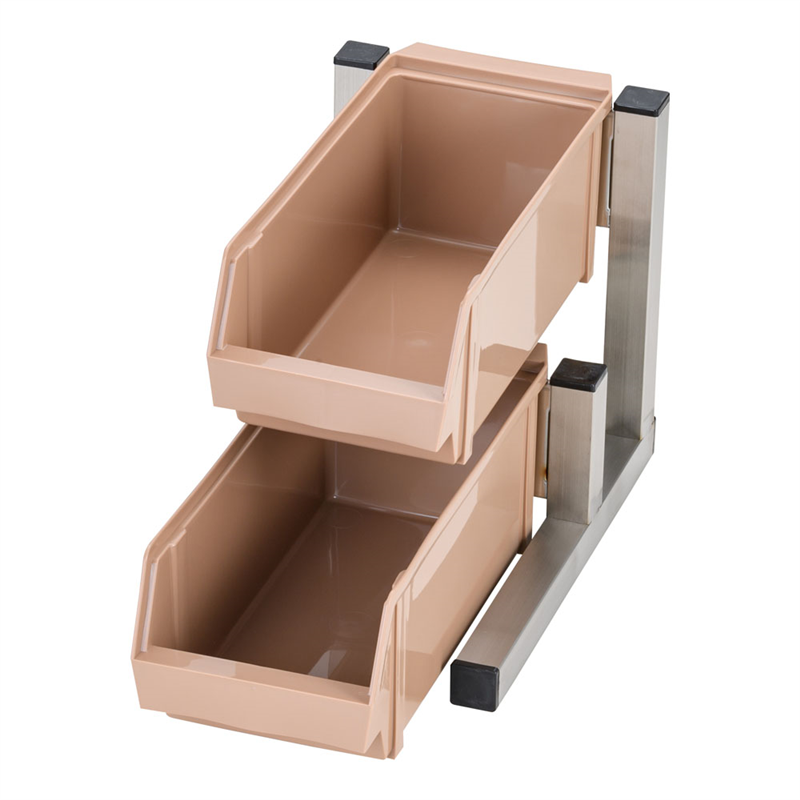 TKG　18-8スマート　オーガナイザー 2段1列（2ヶ入）　キャメル 1個（ご注文単位1個）【直送品】