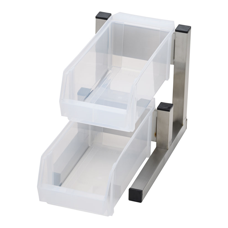 TKG 18-8スマート オーガナイザー 2段1列(2ヶ入) ホワイト 1個(ご注文単位1個)【直送品】