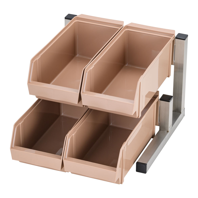 TKG 18-8スマート オーガナイザー 2段2列(4ヶ入) キャメル 1個(ご注文単位1個)【直送品】