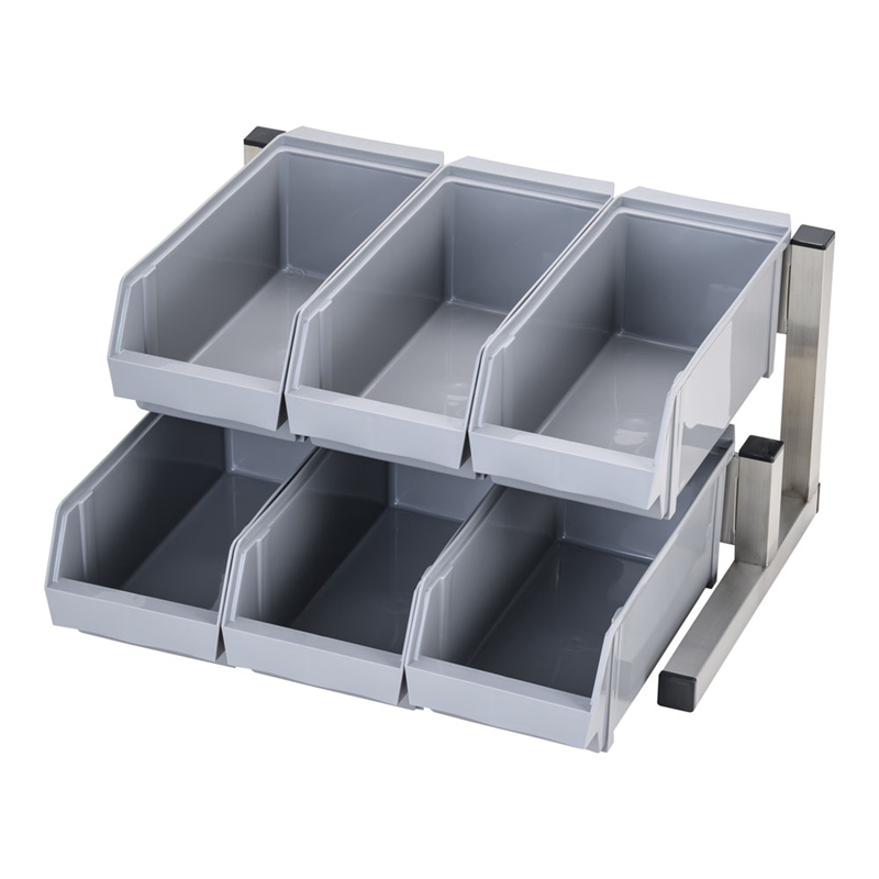 TKG 18-8スマート オーガナイザー 2段3列(6ヶ入) グレー 1個(ご注文単位1個)【直送品】