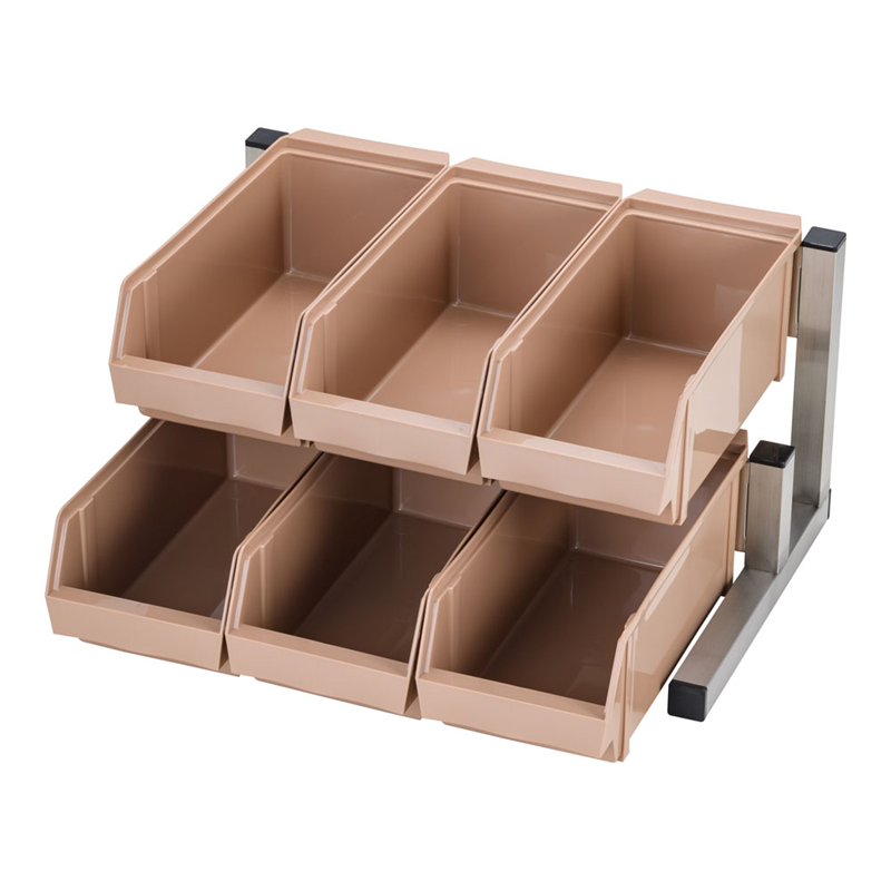 TKG 18-8スマート オーガナイザー 2段3列(6ヶ入) キャメル 1個(ご注文単位1個)【直送品】