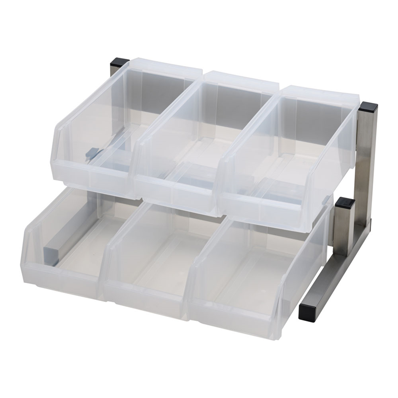 TKG 18-8スマート オーガナイザー 2段3列(6ヶ入) ホワイト 1個(ご注文単位1個)【直送品】