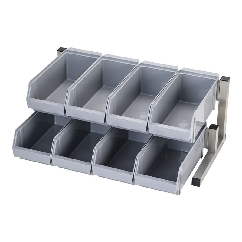 TKG 18-8スマート オーガナイザー 2段4列(8ヶ入) グレー 1個(ご注文単位1個)【直送品】