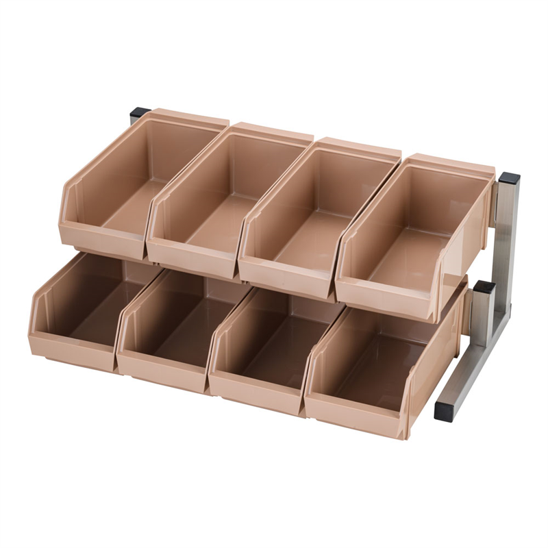 TKG 18-8スマート オーガナイザー 2段4列(8ヶ入) キャメル 1個(ご注文単位1個)【直送品】