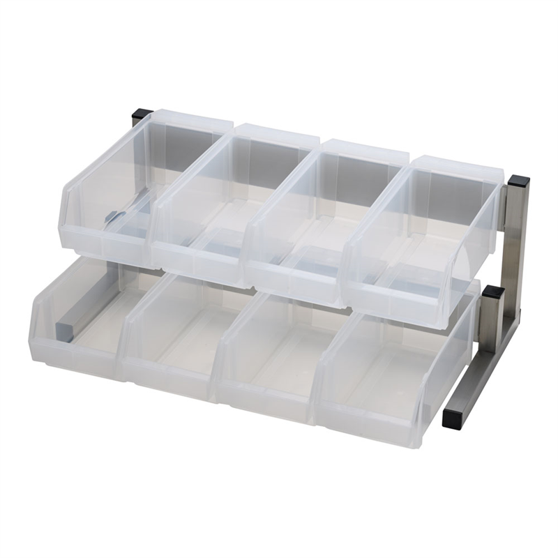 TKG 18-8スマート オーガナイザー 2段4列(8ヶ入) ホワイト 1個(ご注文単位1個)【直送品】