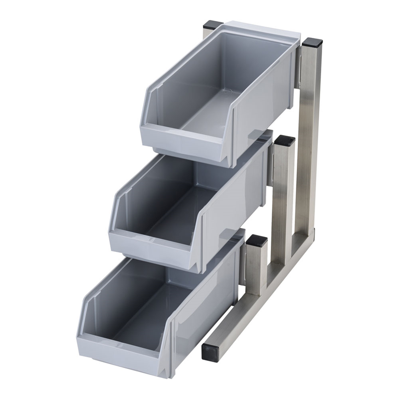 TKG 18-8スマート オーガナイザー 3段1列(3ヶ入) グレー 1個(ご注文単位1個)【直送品】