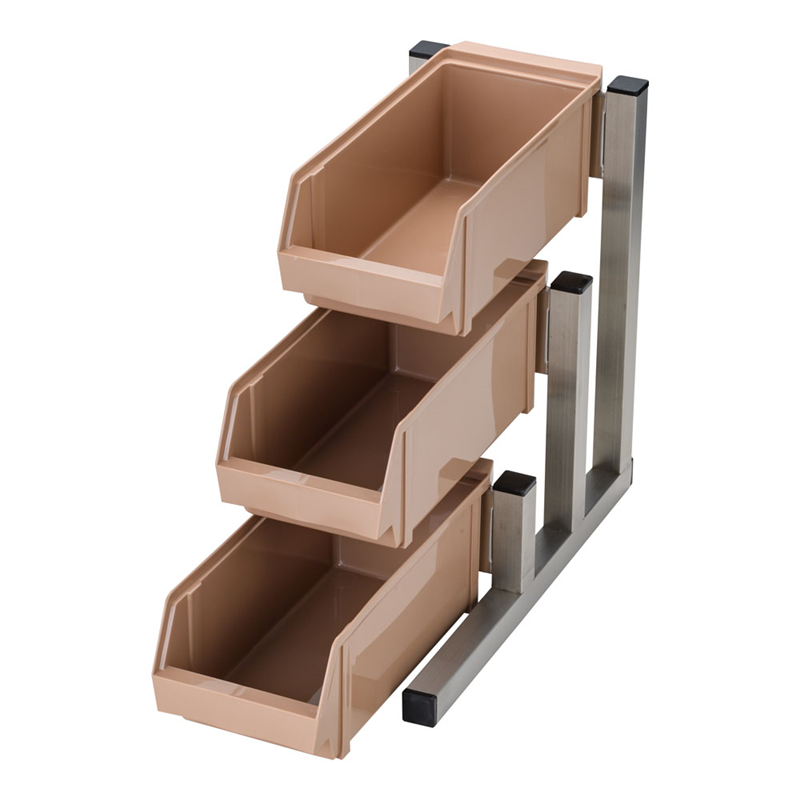 TKG 18-8スマート オーガナイザー 3段1列(3ヶ入) キャメル 1個(ご注文単位1個)【直送品】