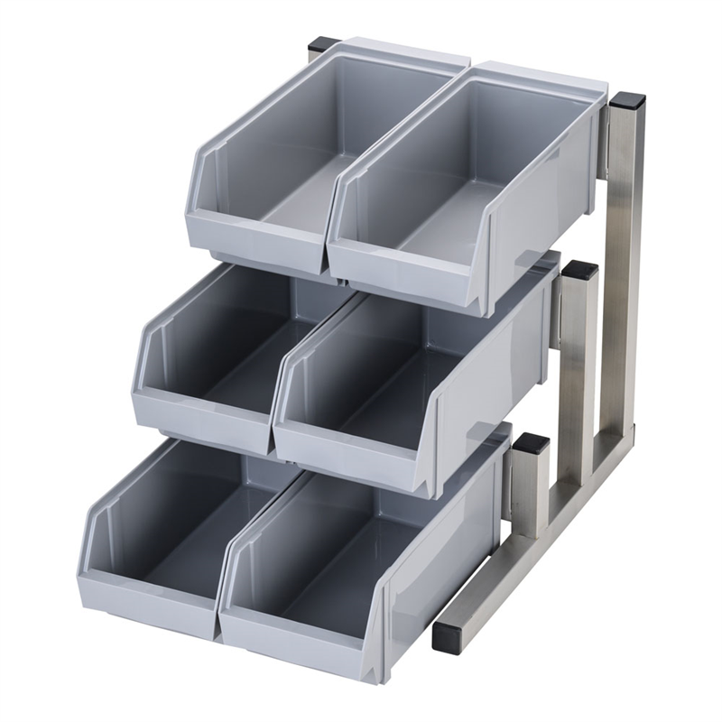TKG 18-8スマート オーガナイザー 3段2列(6ヶ入) グレー 1個(ご注文単位1個)【直送品】