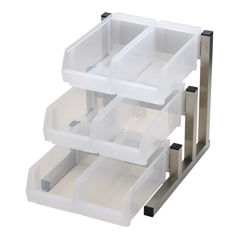 TKG 18-8スマート オーガナイザー 3段2列(6ヶ入) ホワイト 1個(ご注文単位1個)【直送品】