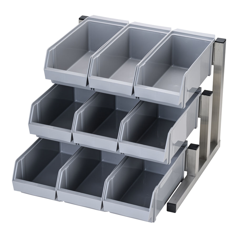 TKG 18-8スマート オーガナイザー 3段3列(9ヶ入) グレー 1個(ご注文単位1個)【直送品】