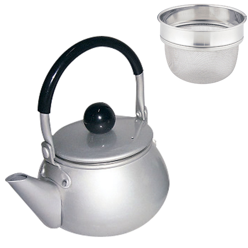 アルマイト ドリーム急須 つる付 シルバー 1個(ご注文単位1個)【直送品】