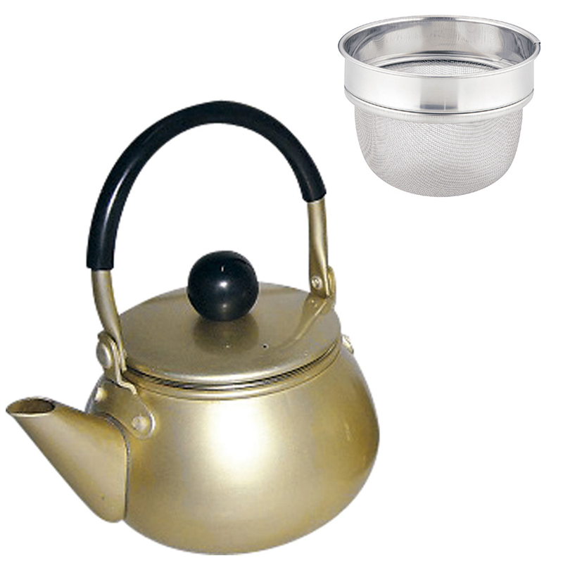 アルマイト ドリーム急須 つる付 ゴールド 1個(ご注文単位1個)【直送品】