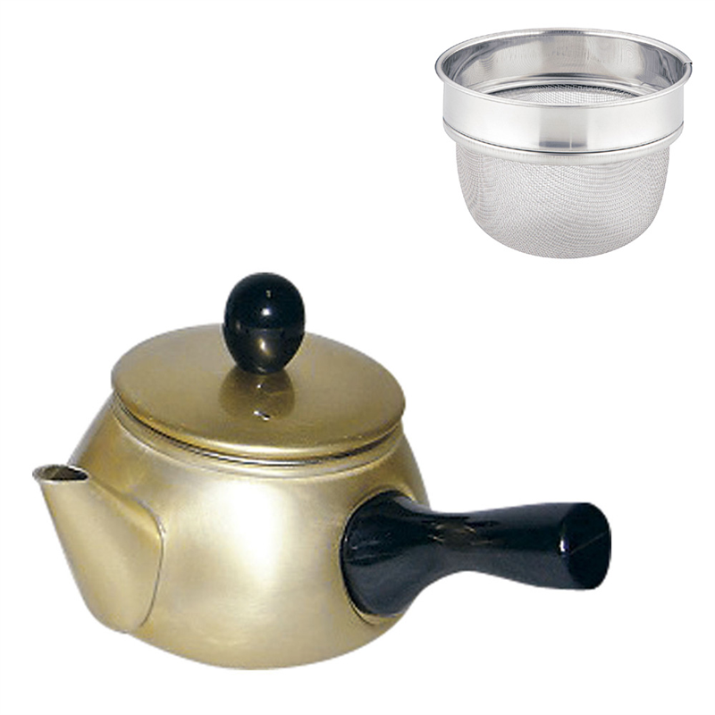 アルマイト ドリーム急須 横手 ゴールド 1個(ご注文単位1個)【直送品】